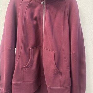 Lululemon Athletica Maroon Zip-Up Jacket